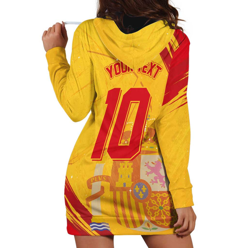 Custom Basketball Fan Jersey Spanish Royal Seal of España Hoodie Dress