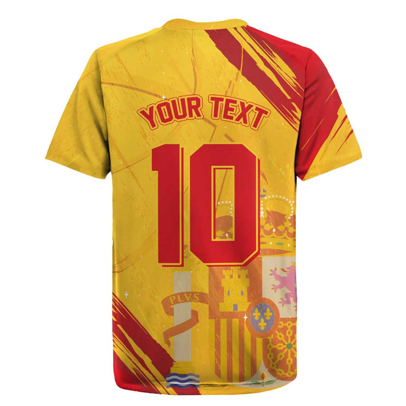 Custom Basketball Fan Jersey Spanish Royal Seal Of España Rugby Jersey