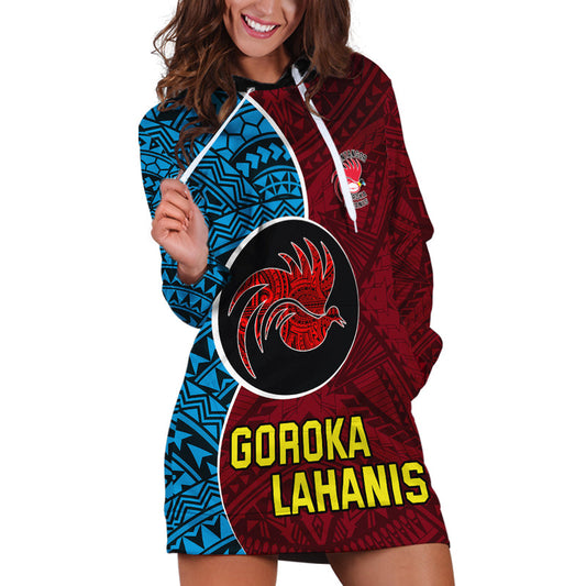 Custom Bintangor Goroka Lahanis Rugby Papua New Guinea Polynesian Tattoo Hoodie Dress