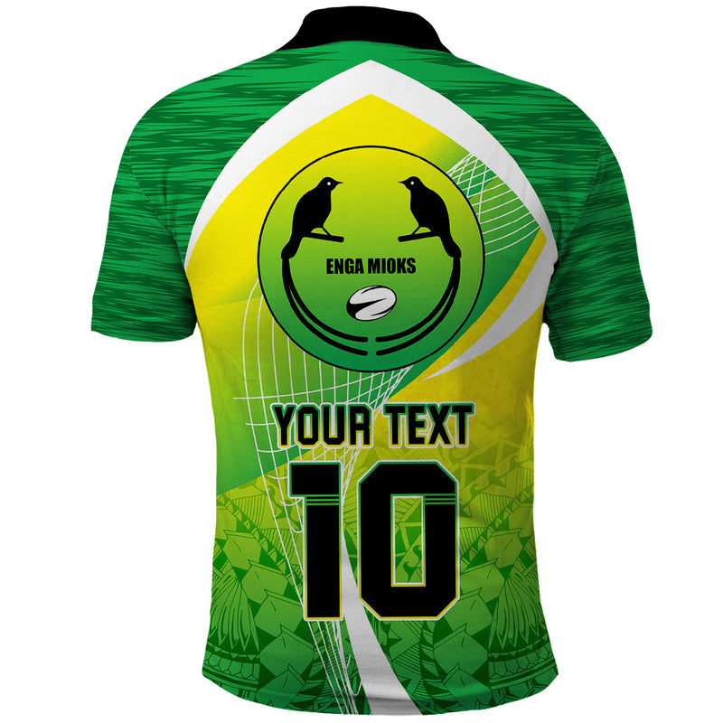 Custom Enga Mioks Rugby Papua New Guinea Polynesian Tattoo Polo Shirt