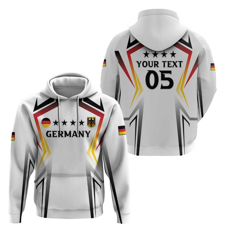 Custom Germany 2024 Football Go Champions Nationalelf White Version Hoodie