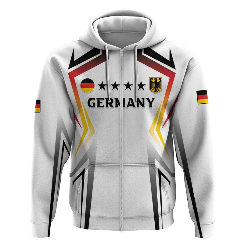 Custom Germany 2024 Football Go Champions Nationalelf White Version Hoodie