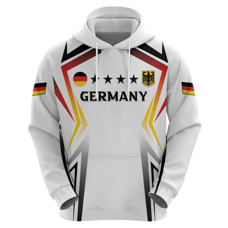 Custom Germany 2024 Football Go Champions Nationalelf White Version Hoodie
