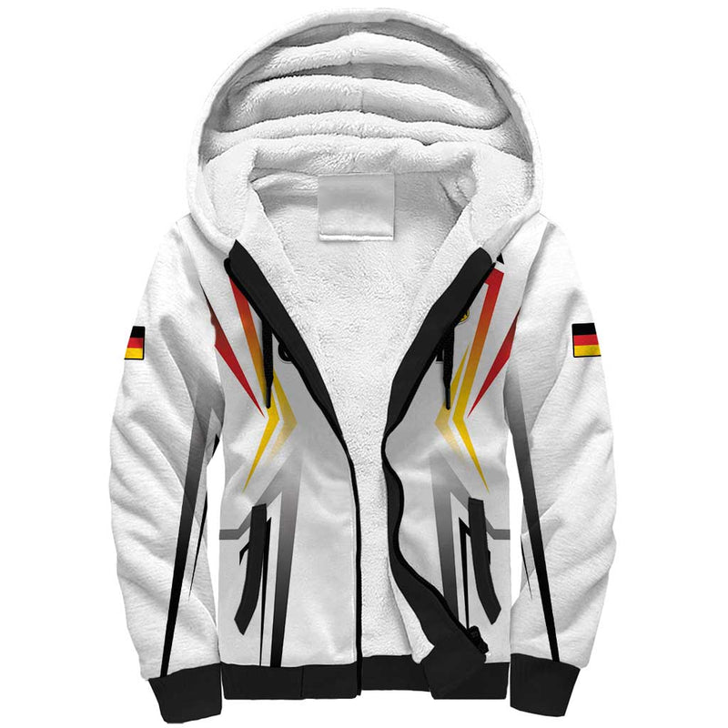 Custom Germany 2024 Football Go Champions Nationalelf White Version Sherpa Hoodie