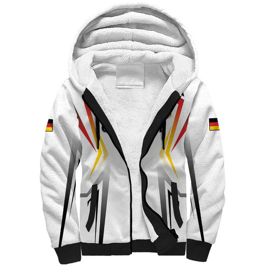 Custom Germany 2024 Football Go Champions Nationalelf White Version Sherpa Hoodie