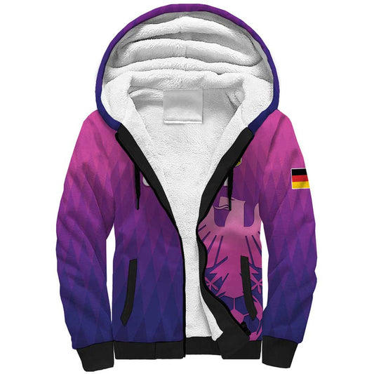 Custom Germany 2024 Football Go Champions Nationalelf Pink Version Sherpa Hoodie