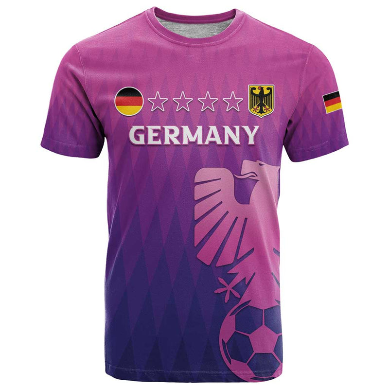 Custom Germany 2024 Football Go Champions Nationalelf Pink Version T Shirt