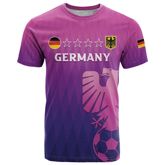 Custom Germany 2024 Football Go Champions Nationalelf Pink Version T Shirt