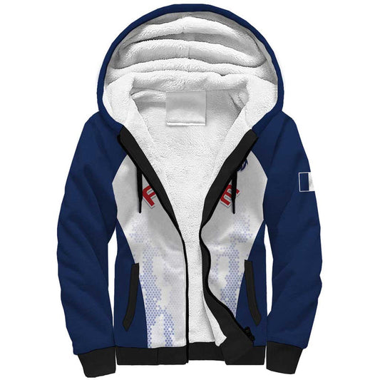 Custom France 2024 Football Go Champions Les Bleus Sherpa Hoodie
