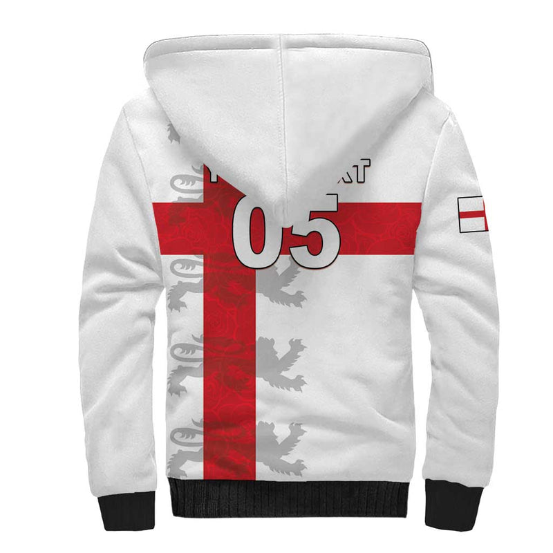 Custom England Rugby Vintage Style Sherpa Hoodie