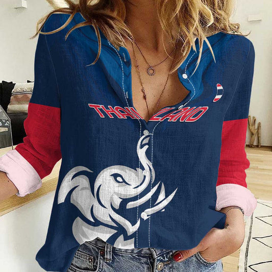 Custom Thailand Football Go Champions Women Casual Shirt