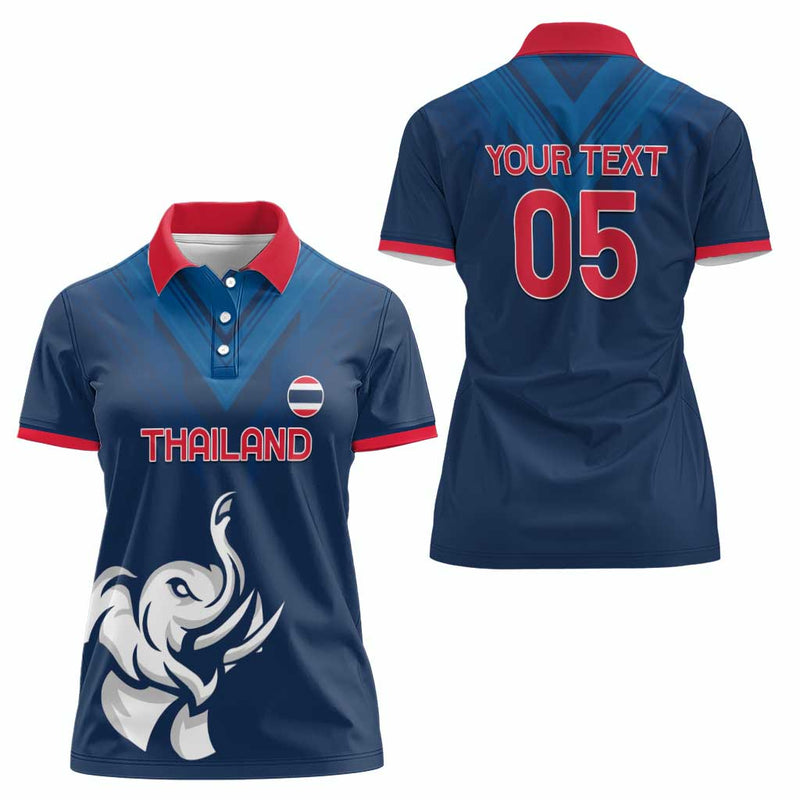 Custom Thailand Football Go Champions Women Polo Shirt