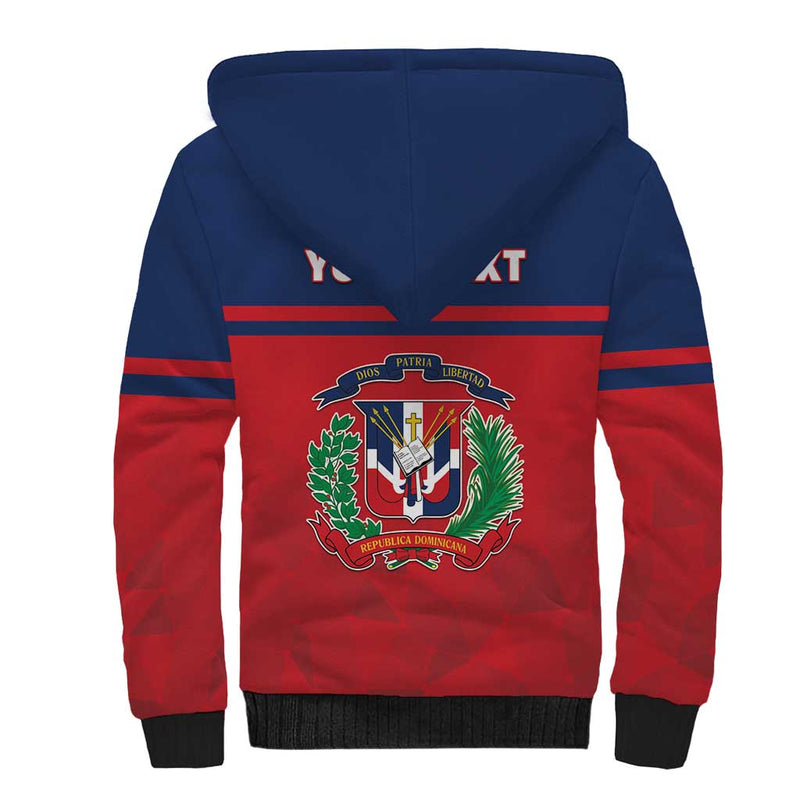 Dominican Republic Dominicana Flag Map Sherpa Hoodie