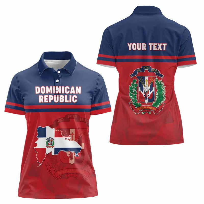 Dominican Republic Dominicana Flag Map Women Polo Shirt