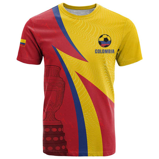 Custom Colombia 2024 Football Go Champions Los Cafeteros T Shirt