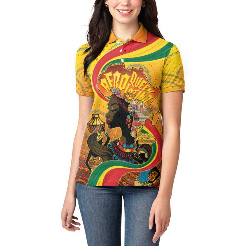 Afro Latina Queen The Beauty Of Black Women Women Polo Shirt