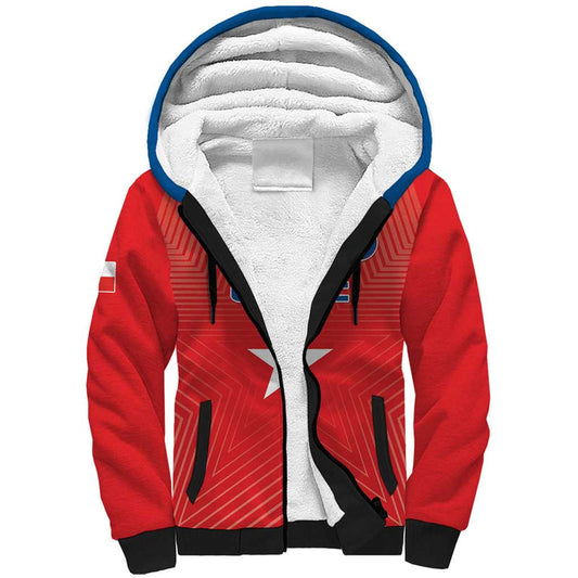 Custom Chile Star Football Vamos La Roja Sherpa Hoodie