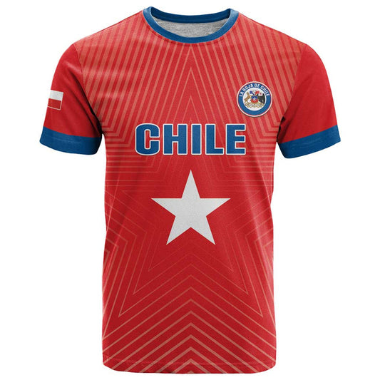 Custom Chile Star Football Vamos La Roja T Shirt