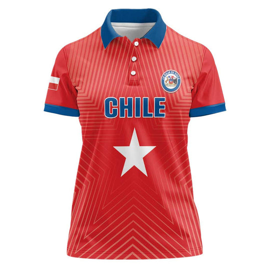 Custom Chile Star Football Vamos La Roja Women Polo Shirt
