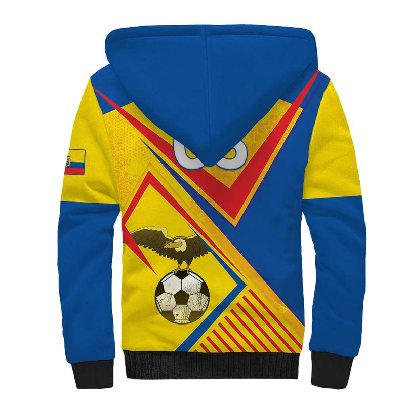 Custom Ecuador Football La Tricolor Sporty Style Sherpa Hoodie