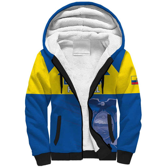 Custom Ecuador Football Go Champions Sherpa Hoodie