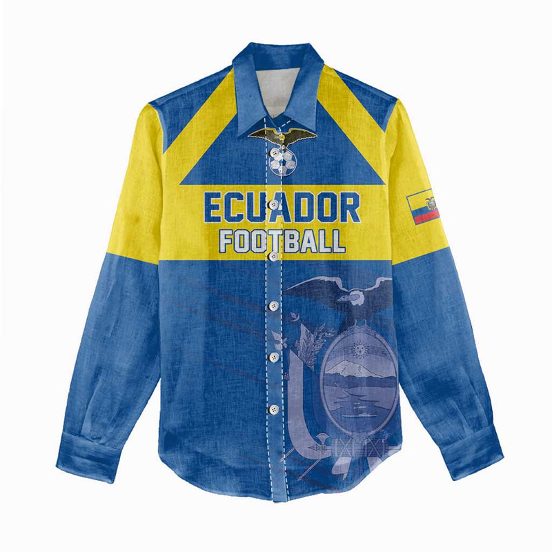Custom Ecuador Football Go Champions Women Casual Shirt