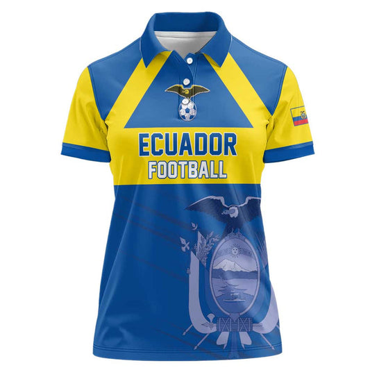 Custom Ecuador Football Go Champions Women Polo Shirt