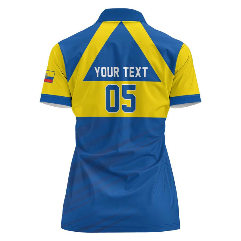 Custom Ecuador Football Go Champions Women Polo Shirt