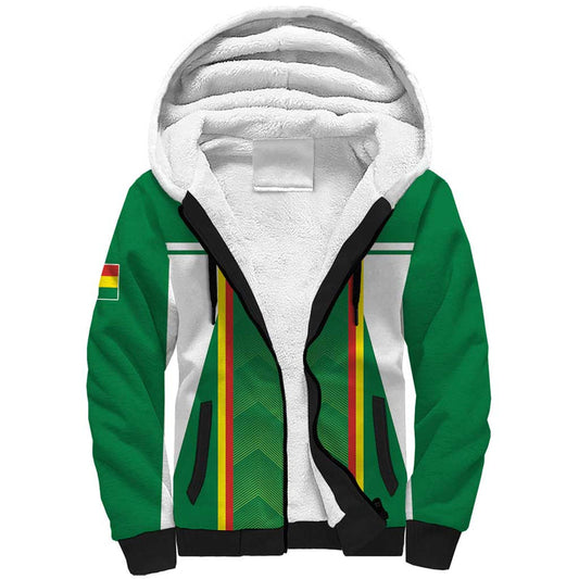 Custom Bolivia Football Go Champions La Verde Green Version Sherpa Hoodie