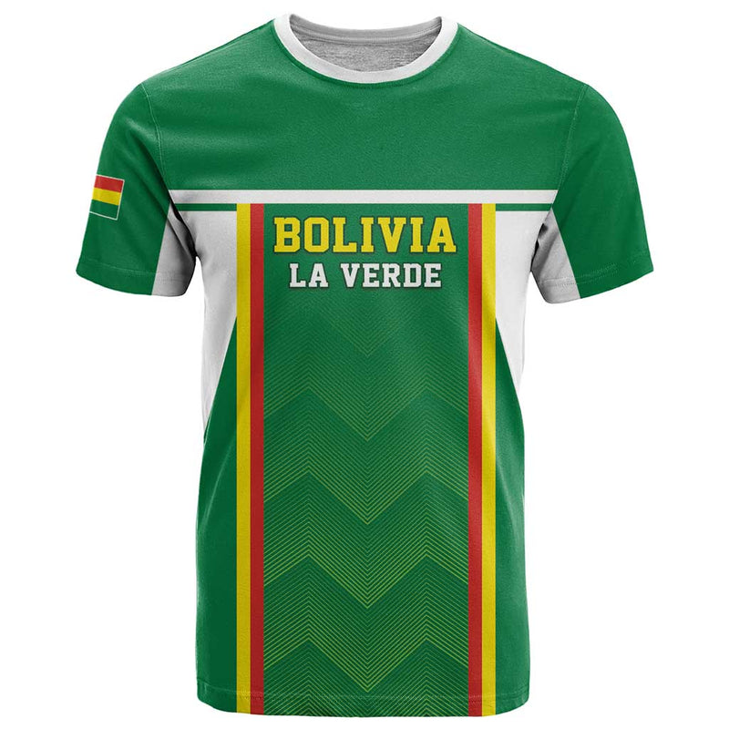 Custom Bolivia Football Go Champions La Verde Green Version T Shirt