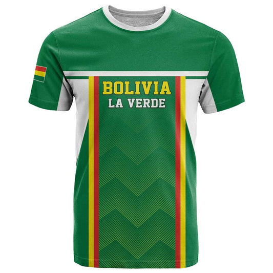 Custom Bolivia Football Go Champions La Verde Green Version T Shirt