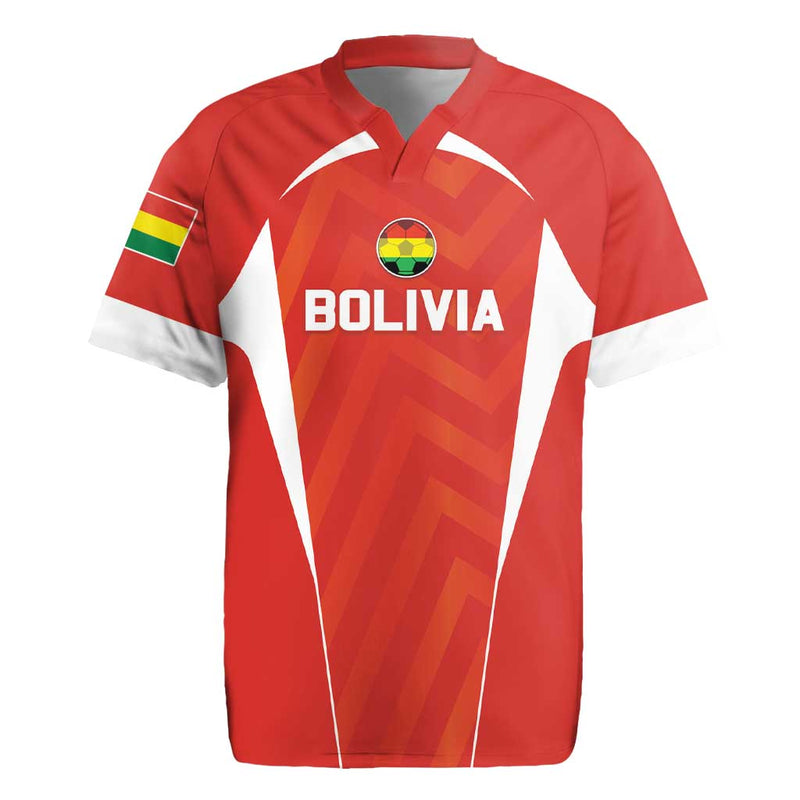 Custom Bolivia Football Go Champions La Verde Red Version Rugby Jersey