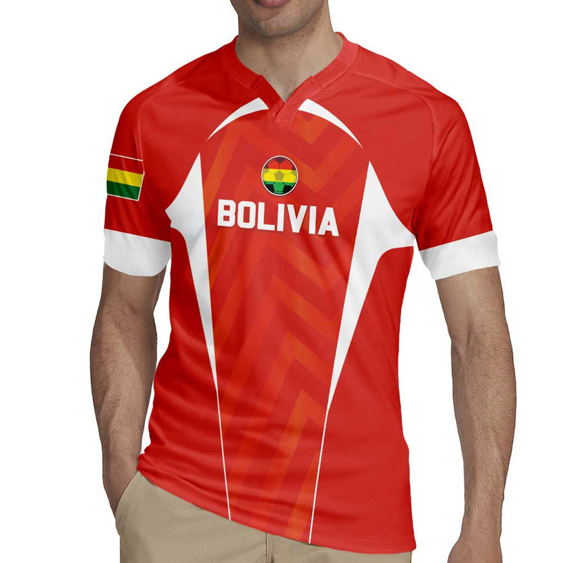 Custom Bolivia Football Go Champions La Verde Red Version Rugby Jersey