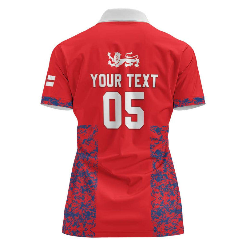 Custom England Cricket Go Three Lions Simple Style Women Polo Shirt