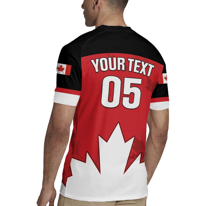 Custom Canada Hockey Maple Leaves Sporty Style Rugby Jersey