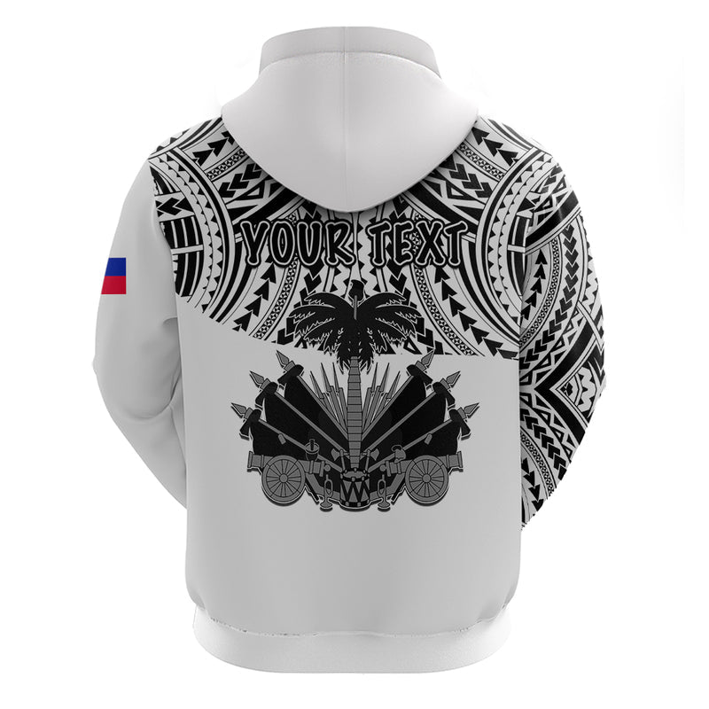 Custom Haiti Polynesian Neg Maron White Style Hoodie