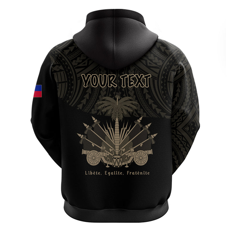 Custom Haiti Polynesian Neg Maron Black Style Hoodie
