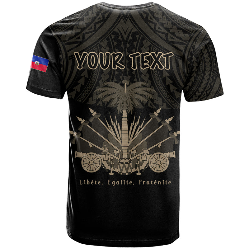 Custom Haiti Polynesian Neg Maron Black Style T Shirt