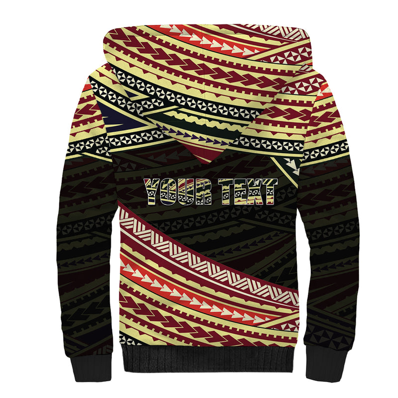 (Custom Personalised) Happy Fathers Day Polynesian I Love You Dad Sherpa Hoodie