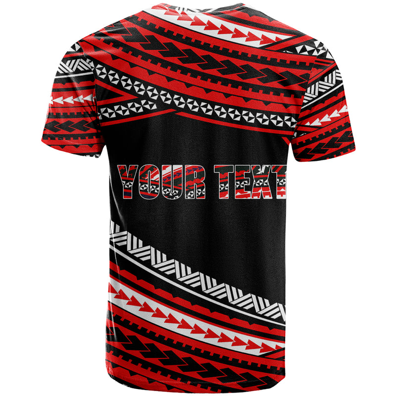 (Custom Personalised) Happy Fathers Day Polynesian I Love You Dad Red T Shirt