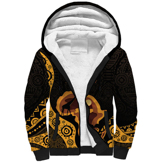 Africa Day Ethnic Retro Style Sherpa Hoodie
