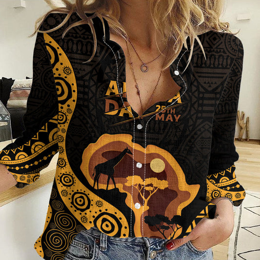 Africa Day Ethnic Retro Style Women Casual Shirt