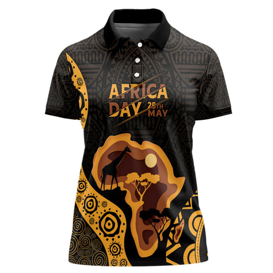 Africa Day Ethnic Retro Style Women Polo Shirt