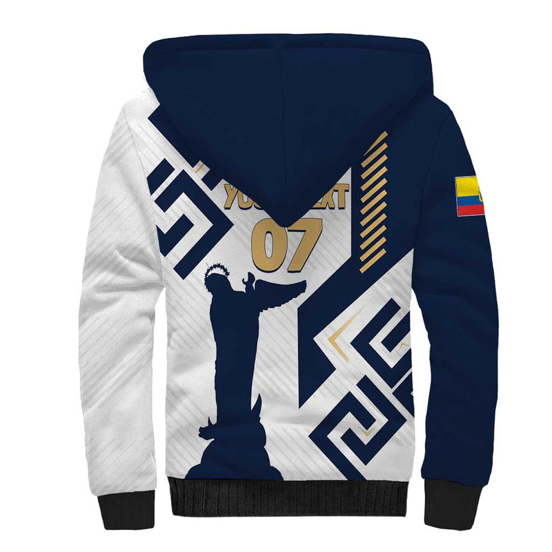 Ecuador Football Custom La Tricolors 2024 Virgen de El Panecillo Sherpa Hoodie