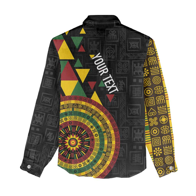 Adinkra Akan Culture Afrikan Colors Women Casual Shirt