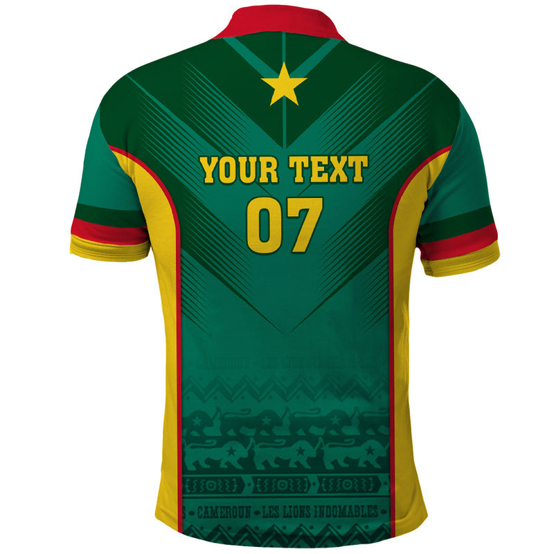 Custom Cameroon Football Nations Cup 2024 Les Lions Indomptables Polo Shirt