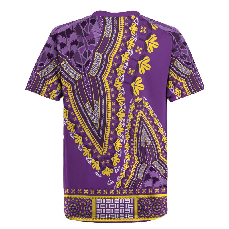 African Dashiki Luxury Violet Rugby Jersey