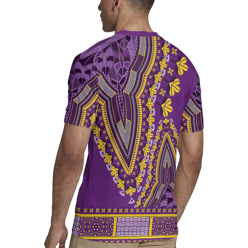 African Dashiki Luxury Violet Rugby Jersey