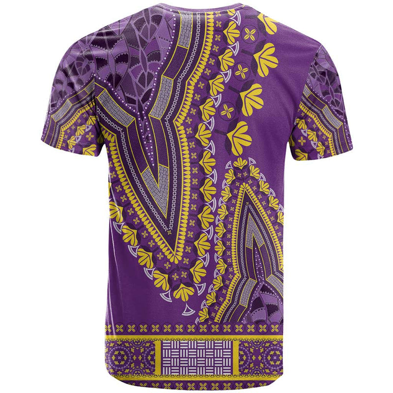 African Dashiki Luxury Violet T Shirt