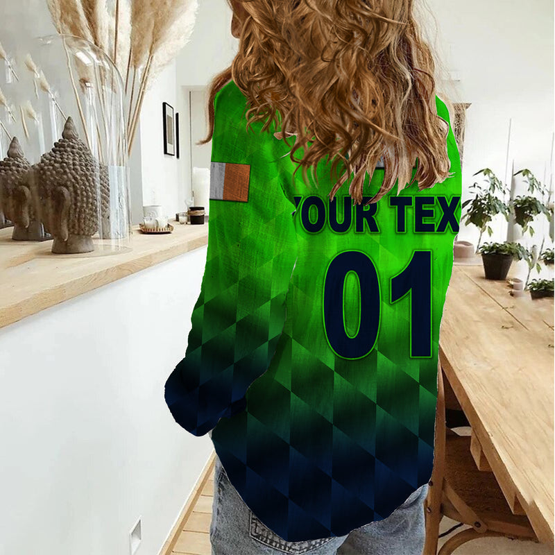 (Custom Personalised) Ireland Cricket Unique Style Women Casual Shirt